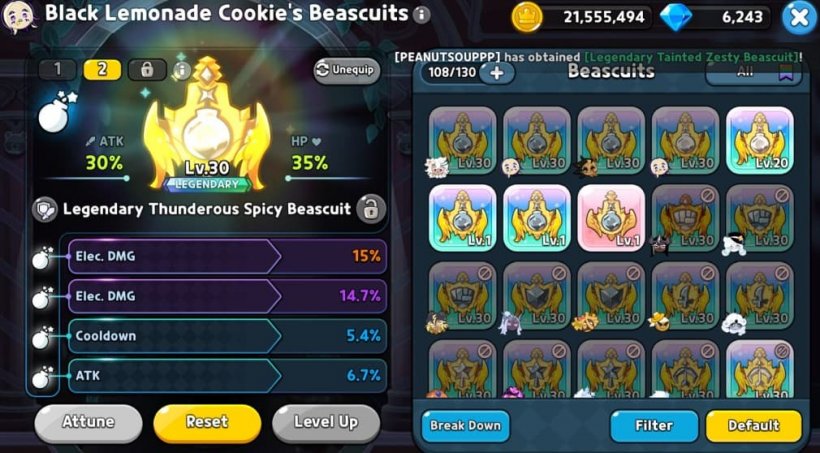 black lemonade cookie beascuit setup