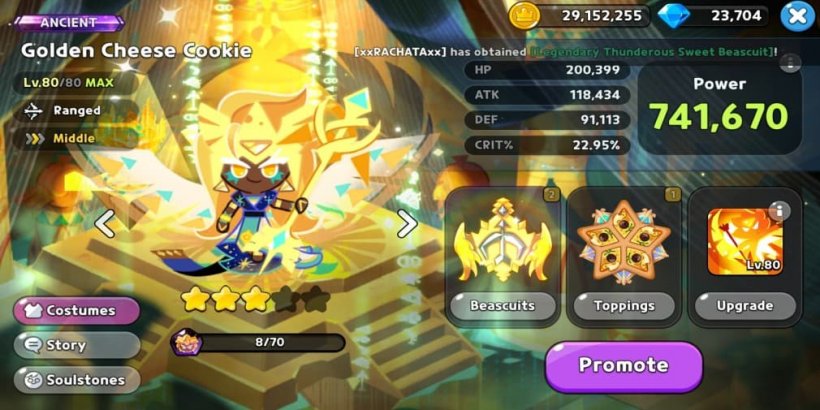 Cookie Run Kingdom: Golden Cheese Cookie Toppings and Beascuits guide