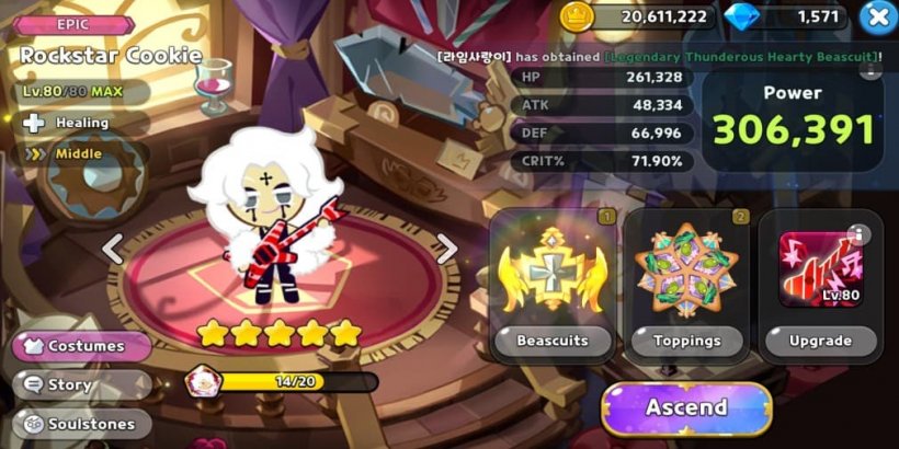 Cookie Run Kingdom: Rockstar Cookie Toppings and Beascuits guide