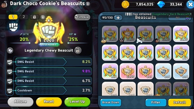 dark choco cookie beascuit setup