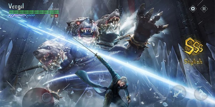 Vergil fighting cerberus