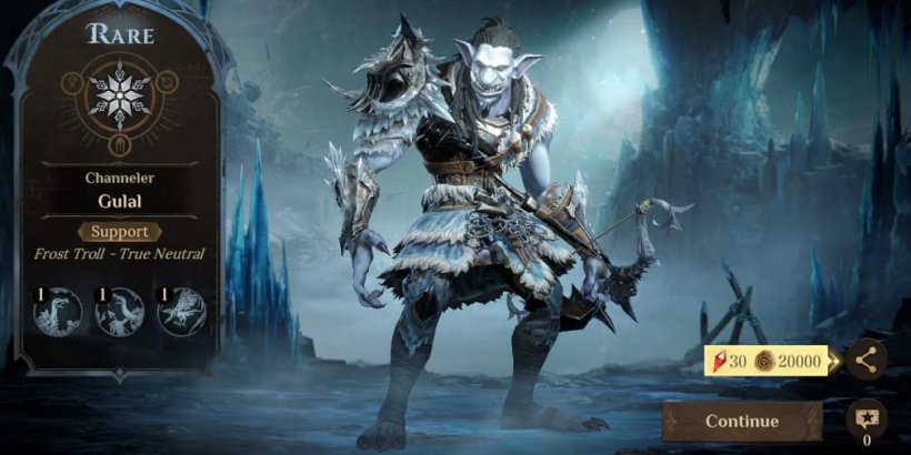 Gulal the Frost Troll in Dragonheir