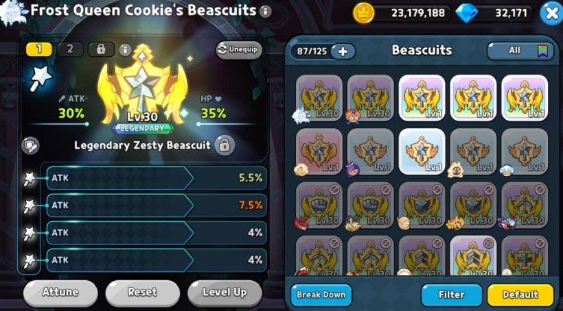 Frost Queen cookie beascuit setup