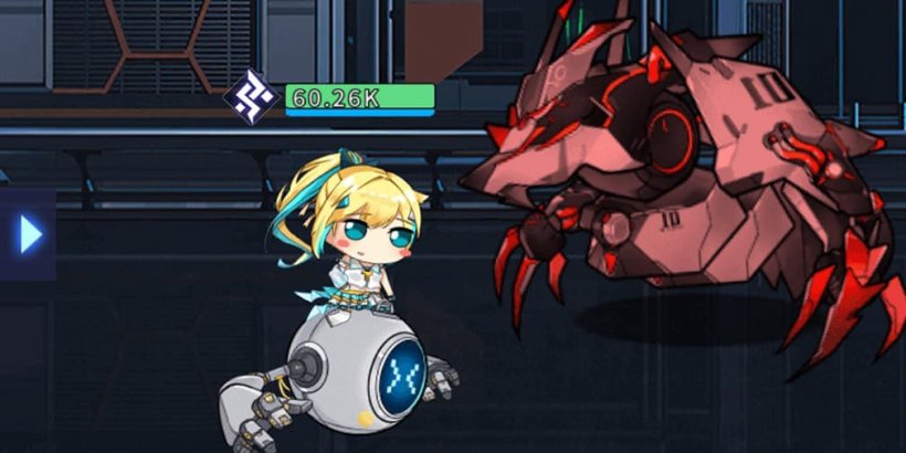 blonde chibi girl riding attack robot