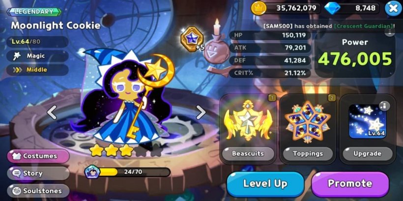 Cookie Run Kingdom: Moonlight Cookie Toppings and Beascuits guide