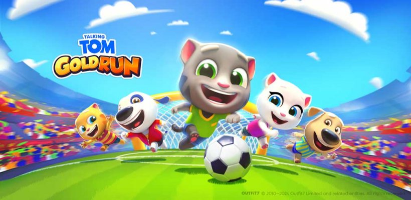 Talking Tom Gold Run gets into the football spirit with its latest update