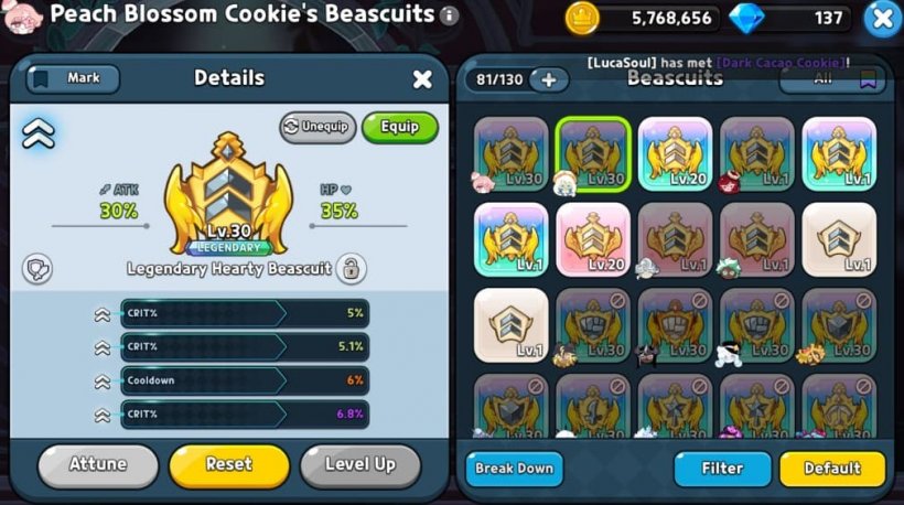 peach blossom cookie beascuit setup