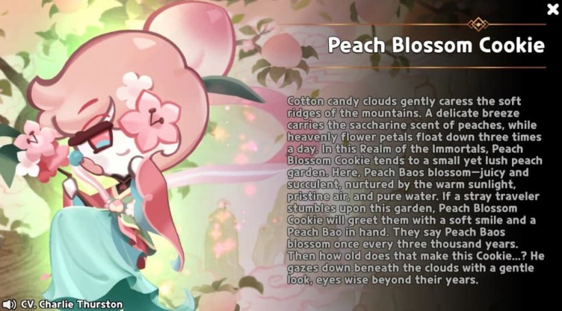 peach blossom cookie story