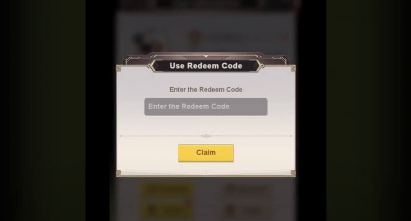 Box in Pixel Heroes where you enter redeem codes