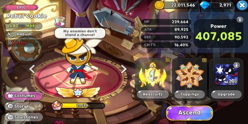 Cookie Run Kingdom: Rebel Cookie Toppings and Beascuits guide