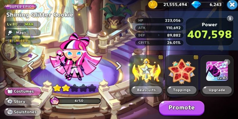 Cookie Run Kingdom: Shining Glitter Cookie Toppings and Beascuits guide