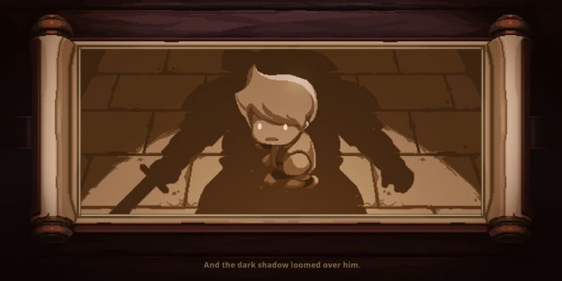 Dark shadow looming over a boy