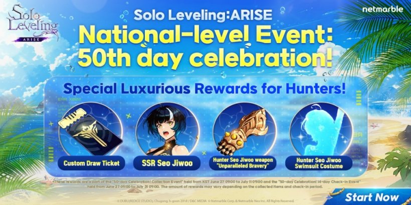 Solo Leveling: Arise is celebrating its 50th day since launch with several rewards