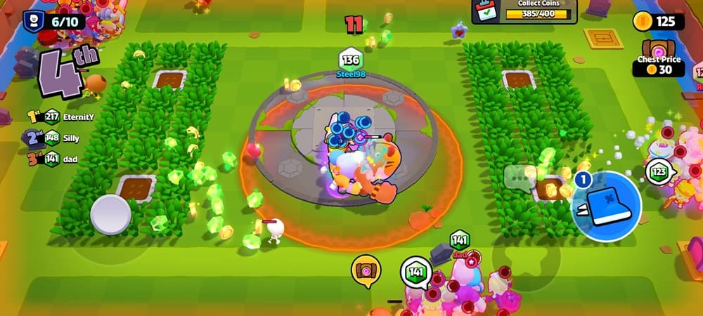 A Squad Busters screenshot showing the Squad at the center of the map