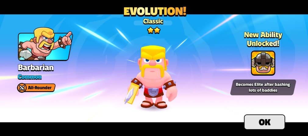 A screenshot showing an evolution of the Barbarian.