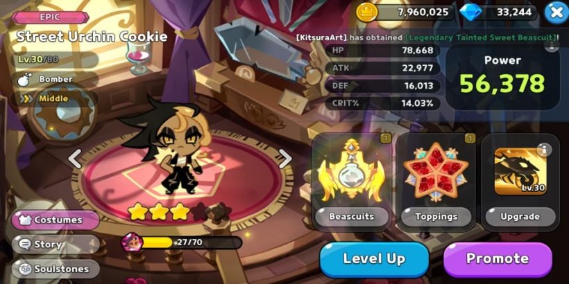 Cookie Run Kingdom: Street Urchin Cookie Toppings and Beascuits guide