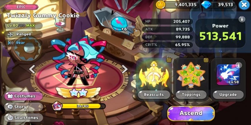 Cookie Run Kingdom: Twizzly Gummy Cookie Toppings and Beascuits guide