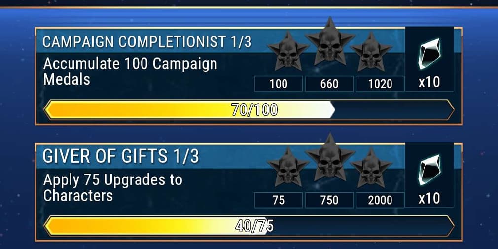 Campaign rewards in WH40K Tacticus