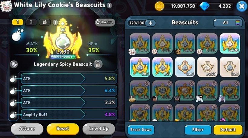 white lily cookie beascuit setup