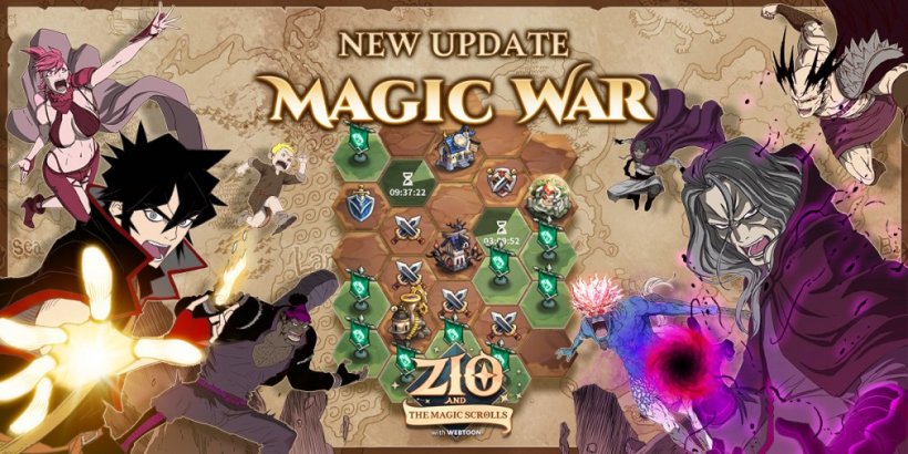 Zio and the Magic Scrolls latest update features a Magic War between the Mages, Warlocks and Pilgrims